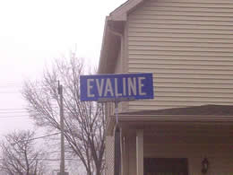 Evaline Street Sign
